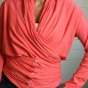 Sundance Coral Wrap Top